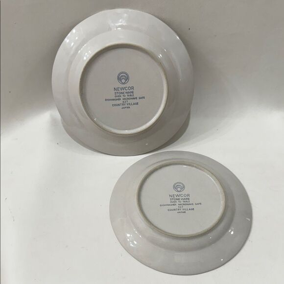Newcor County Village Japan 7 1/2 In Salad Dessert Plates Set of 2 Stoneware - Picture 5 of 16